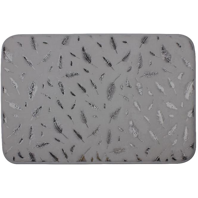 Kupaonska prostirka Piume 40x60xcm sivo-srebrna