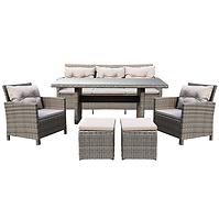 Set od umjetnog ratana New York sivi