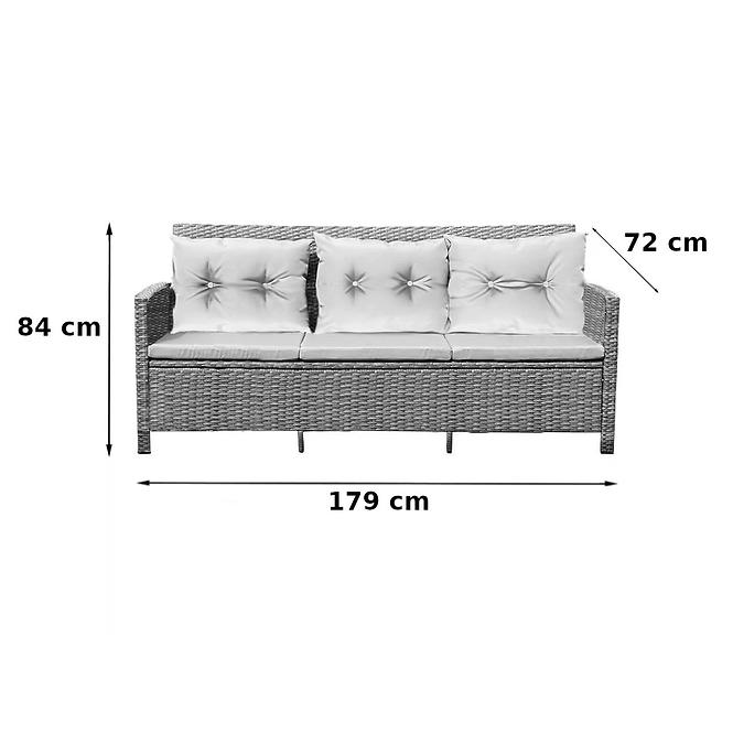 Set od umjetnog ratana New York sivi