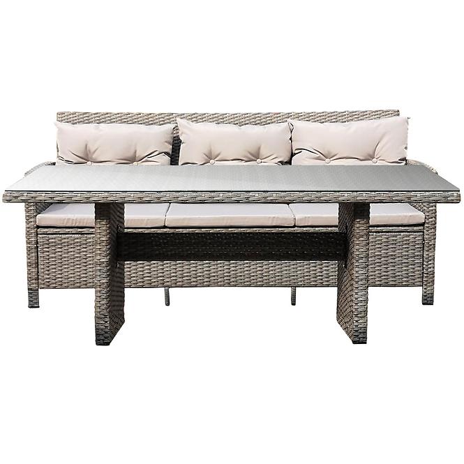 Set od umjetnog ratana New York sivi