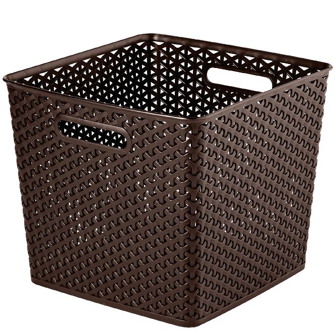 Kvadratna košara my style 25l 196898 tamno smeđa