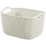 Pravokutna košarica s knit 8l 226391 krem