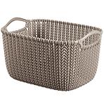 Pravokutna košarica s knit 8l 226167 sivo smeđa