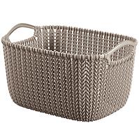 Pravokutna košarica s knit 8l 226167 sivo smeđa