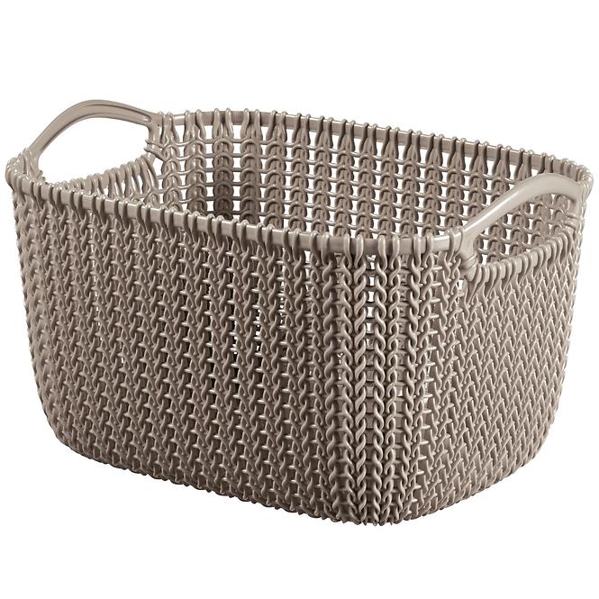 Pravokutna košarica s knit 8l 226167 sivo smeđa