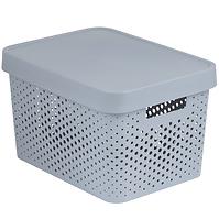 Spremnik s poklopcem infinity 17l 229168 svijetlo sivi