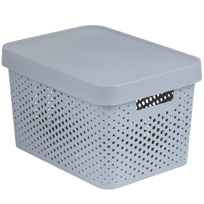 Spremnik s poklopcem infinity 17l 229168 svijetlo sivi