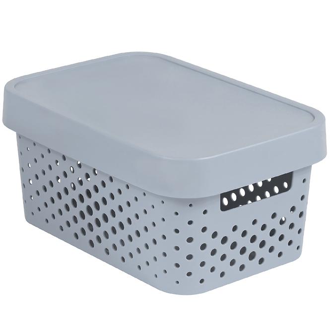 Spremnik s poklopcem infinity 4,5l 229117 svijetlo sivi