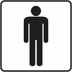 Folija inverzna/prozirna - WC za muškarce