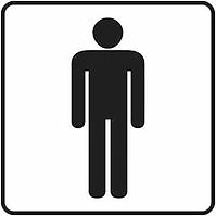 Folija inverzna/prozirna - WC za muškarce