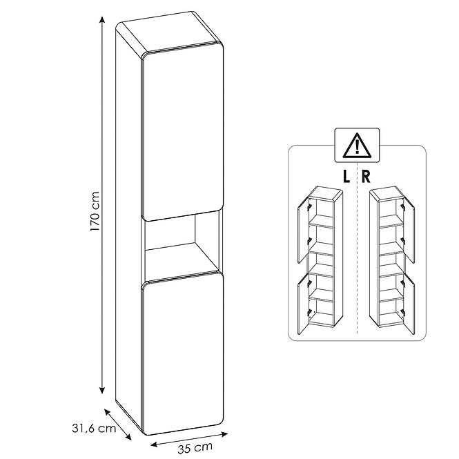 Visoki ormar ARUBA 2V0L (800)