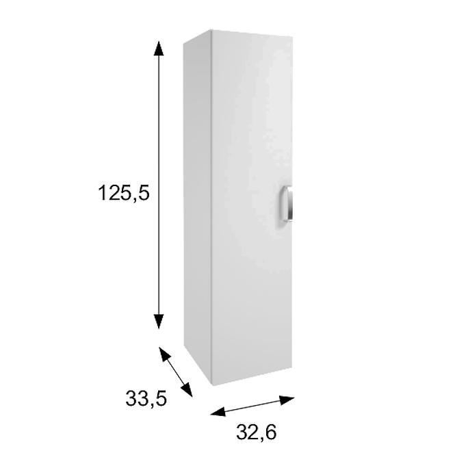 Visoki ormar BEL C32 1 vrata, bijeli