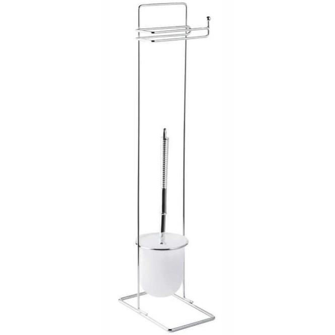 Stalak za WC četku i papir Basic Square krom 07559