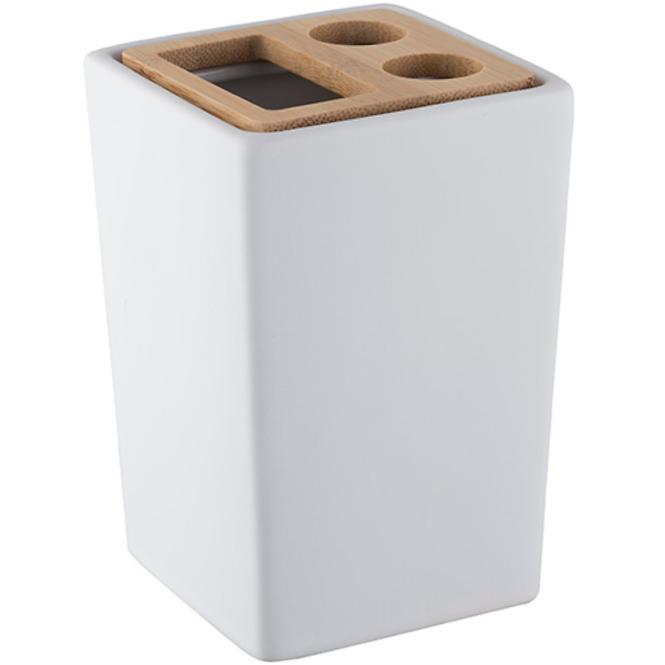 Čaša za četkice za zube Pure bijela 06578