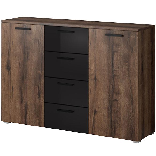 SYS GALAXY KOMODA132 DUB MONSTERY/D.M. ČERNA LESK