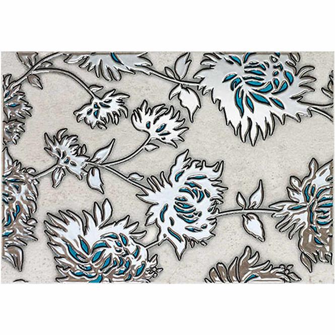Dekorativna pločica Gris Flower Turkus 25/36