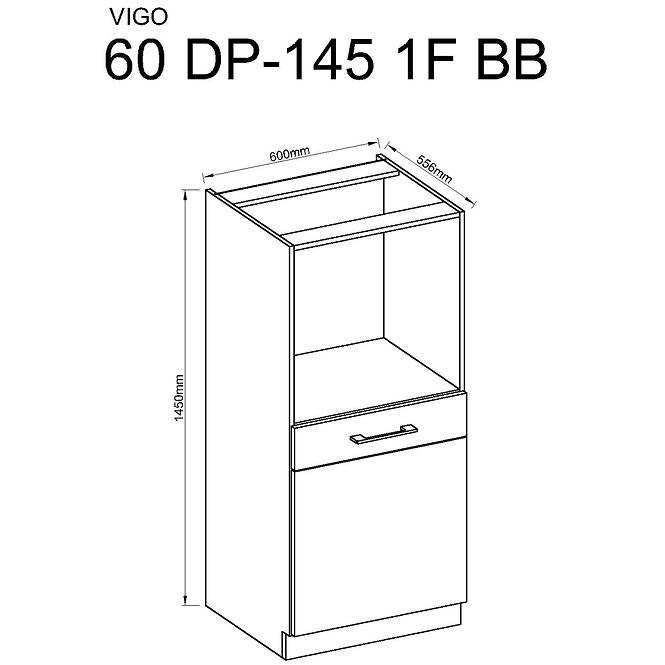 Kuhinjski ormar Vigo bijeli HG 60DP-145 1F BB
