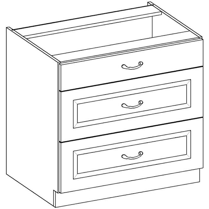Kuhinjski ormar Stilo bijeli mat / zanatski 80D 3S BB