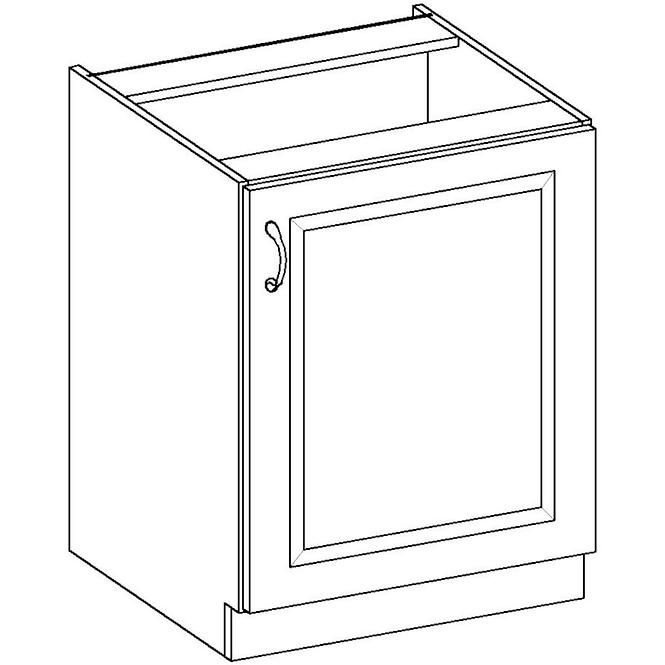 Kuhinjski ormar Stilo bijeli mat / zanatski 60D 1F BB