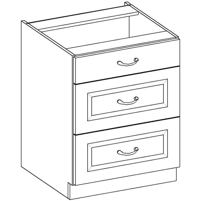 Kuhinjski ormar Stilo bijeli mat / zanatski 60D 3S BB
