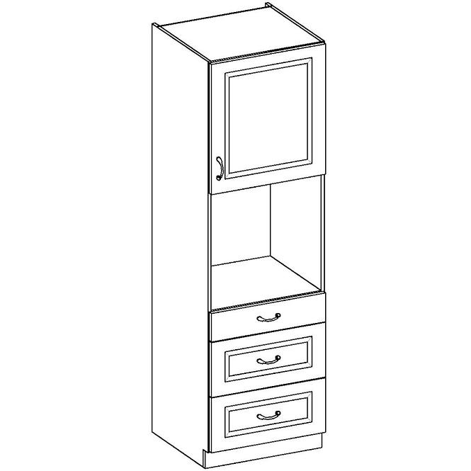 Kuhinjski ormar Stilo bijeli mat / zanatski 60DPS-210 3S 1F