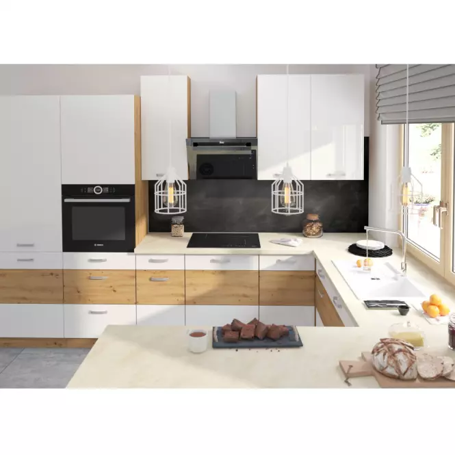 Kuhinjski ormarić 60lo-210 2f artisan bijela,6