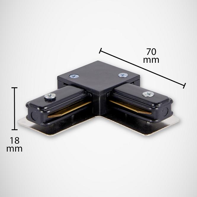 Konektor za tračnu rasvjetu Connector L black 02519