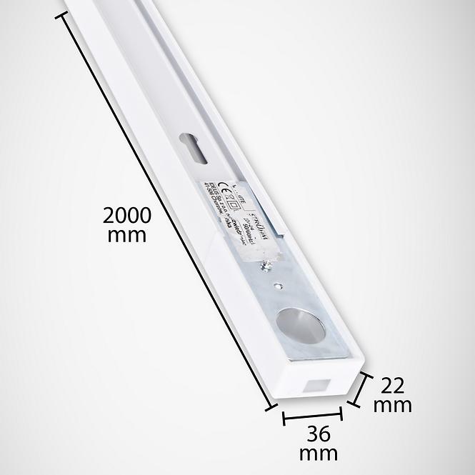 PROFIL ZA LED TRAKU 2M BIJELI 02439