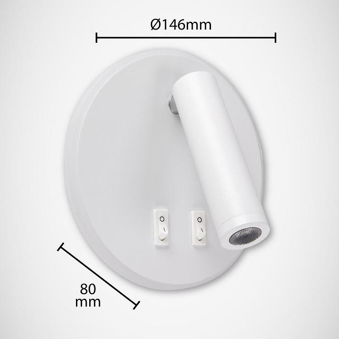 OTELLO VODIO C 6W+3W BIJELO 03722 K1