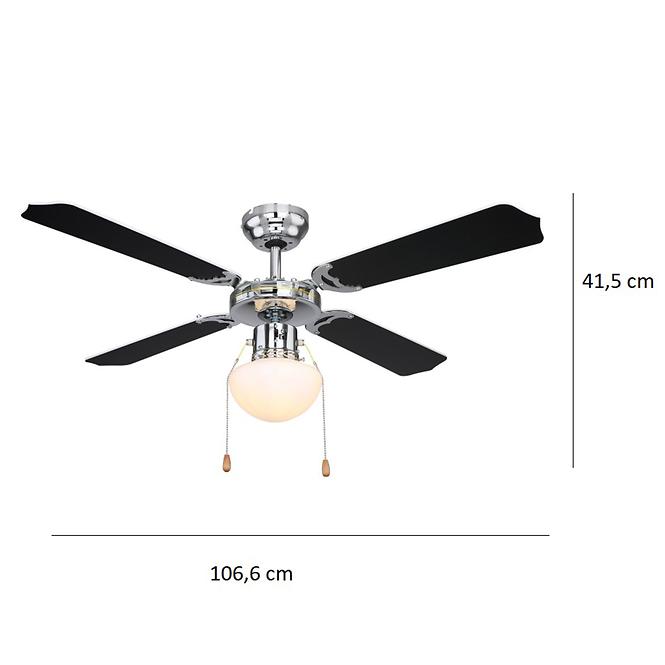 Lampoventilator 0309CSW 1*E27 PL1
