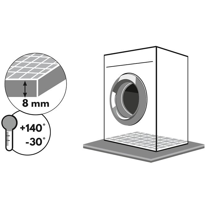 Antivibracijska podloga 8 mm 60x60 cm crno plava