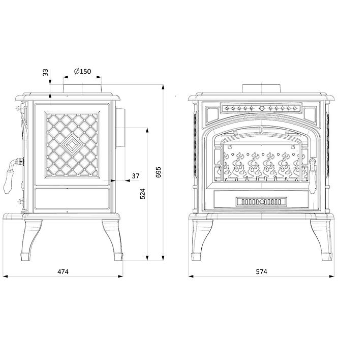 Kamin P7 EKO 9,3kW
