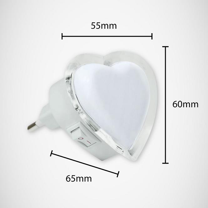 ZASUVKOVA Lampa SRCE HL992L 0,4W PLAVA