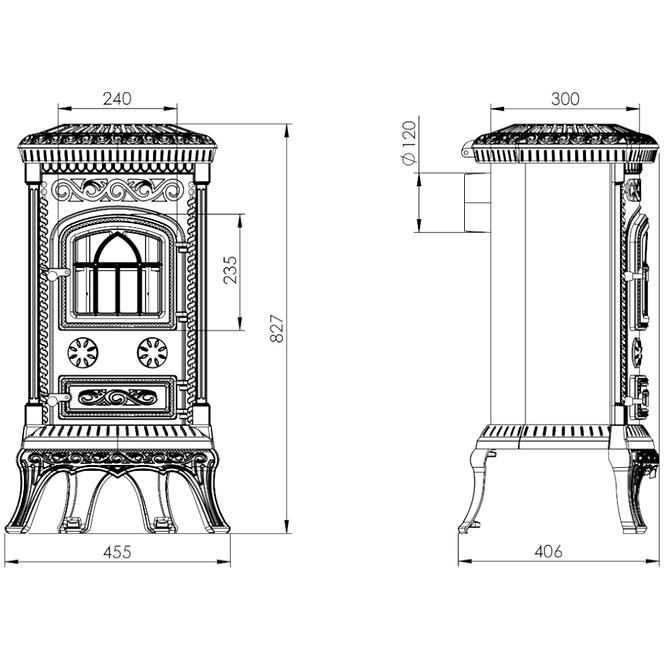 Kaminska peć PLATO 6 kW ECO