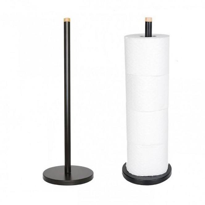 Stalak za toalet papir bambus P SP1-BLK-B crni