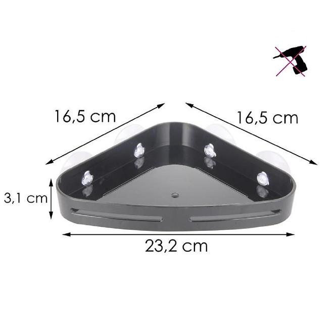 KOŠARICA PVC KUTNA NA VAKUM CRNA YAPI-KN-BLK