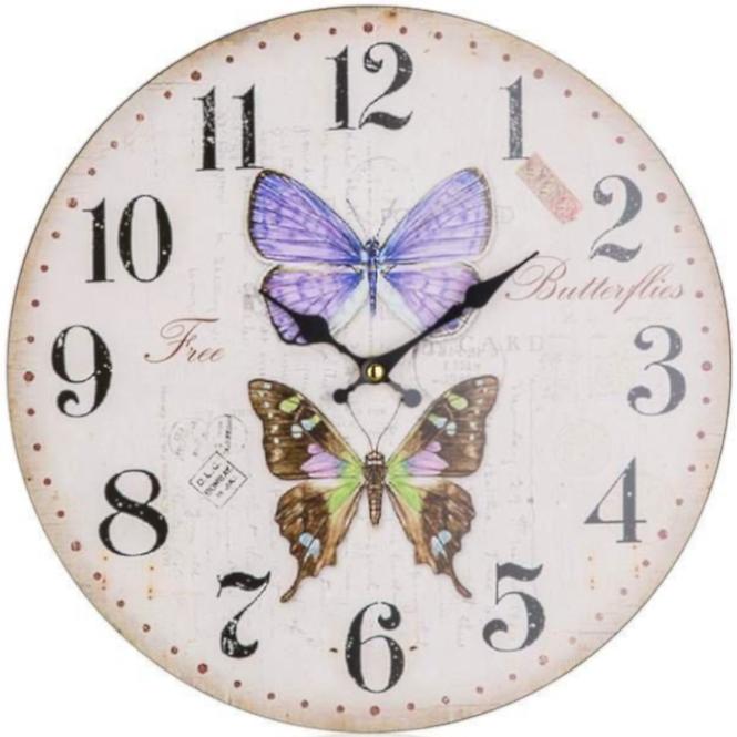 Zidni sat butterflies 34 cm 65131061