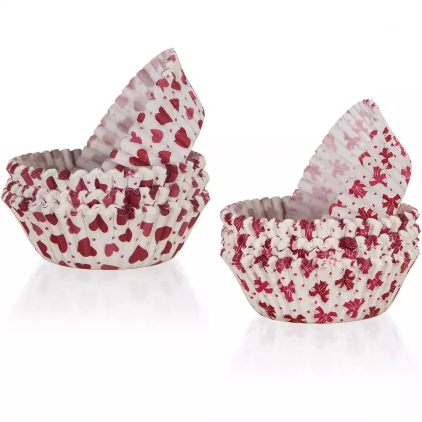 Set papirnatih kalupa za kekse love 8,7cm 100 kom 44900