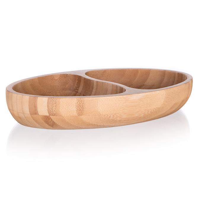 Pladanj s pregradama Brillante bamboo 24x13,5x4 cm