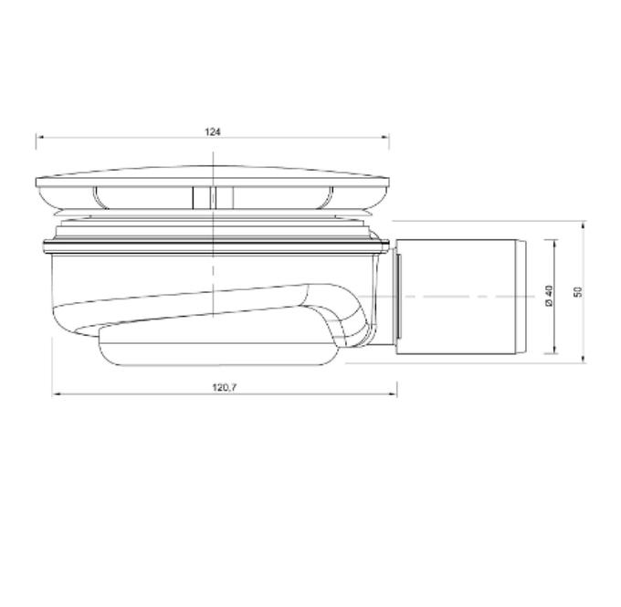 Sifon za tuš kadu speed 2 crni fi 90 5 cm 19232