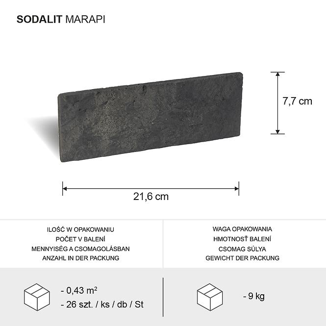 Kamen Sodalit Grafit, pak=0,43m2