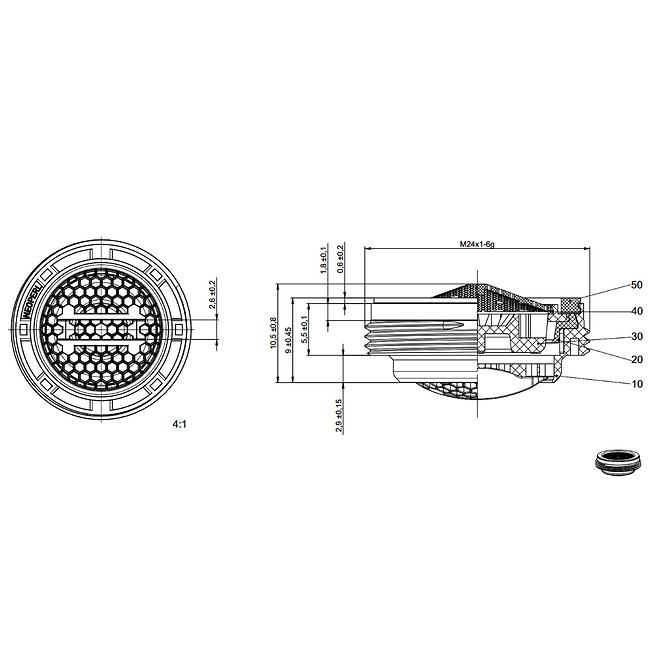 IM-P014 AERATOR ZA PRANJE/KUPKU M24