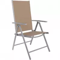 Podesiva stolica u 7 položaja taupe s ispunom