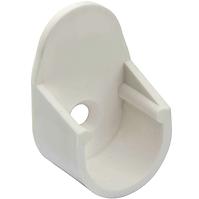LEŽAJ ORMARSKE CIJEVI O 18MM, PLASTIČNI, BIJELI, 2 KOM