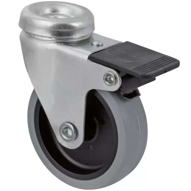 Kotačići za tvrdi pod 75 mm, okretni s kočnicom