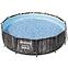 Bazen s metalnom konstrukcijom i pumpom Steel Pro Max, okrugli, uzorak drvo, 366 x 100cm, 5614X,3
