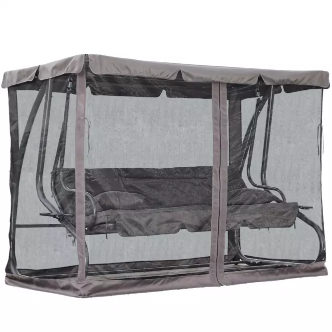 Sklopiva ljuljačka sa zaštitom protiv komaracat siva,4