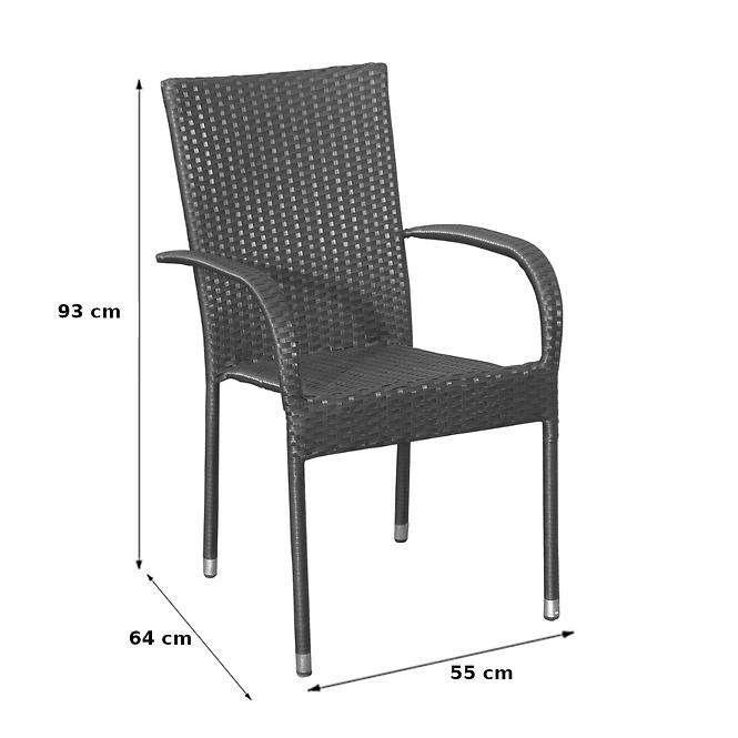 Vrtni set od umjetnog ratana Haiti stol + 4 stolice coffee