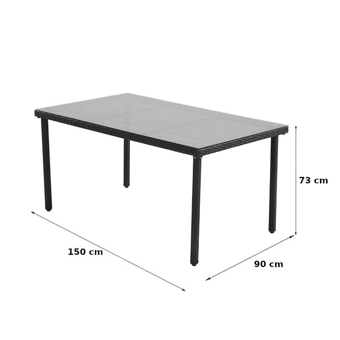 Vrtni set od umjetnog ratana Haiti stol + 4 stolice coffee