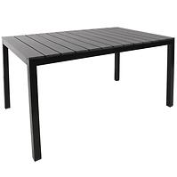 Stol polywood crni 150x90 cm